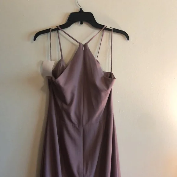 Amsale Taryn Mauve Crepe Dress - Picture 3 of 11